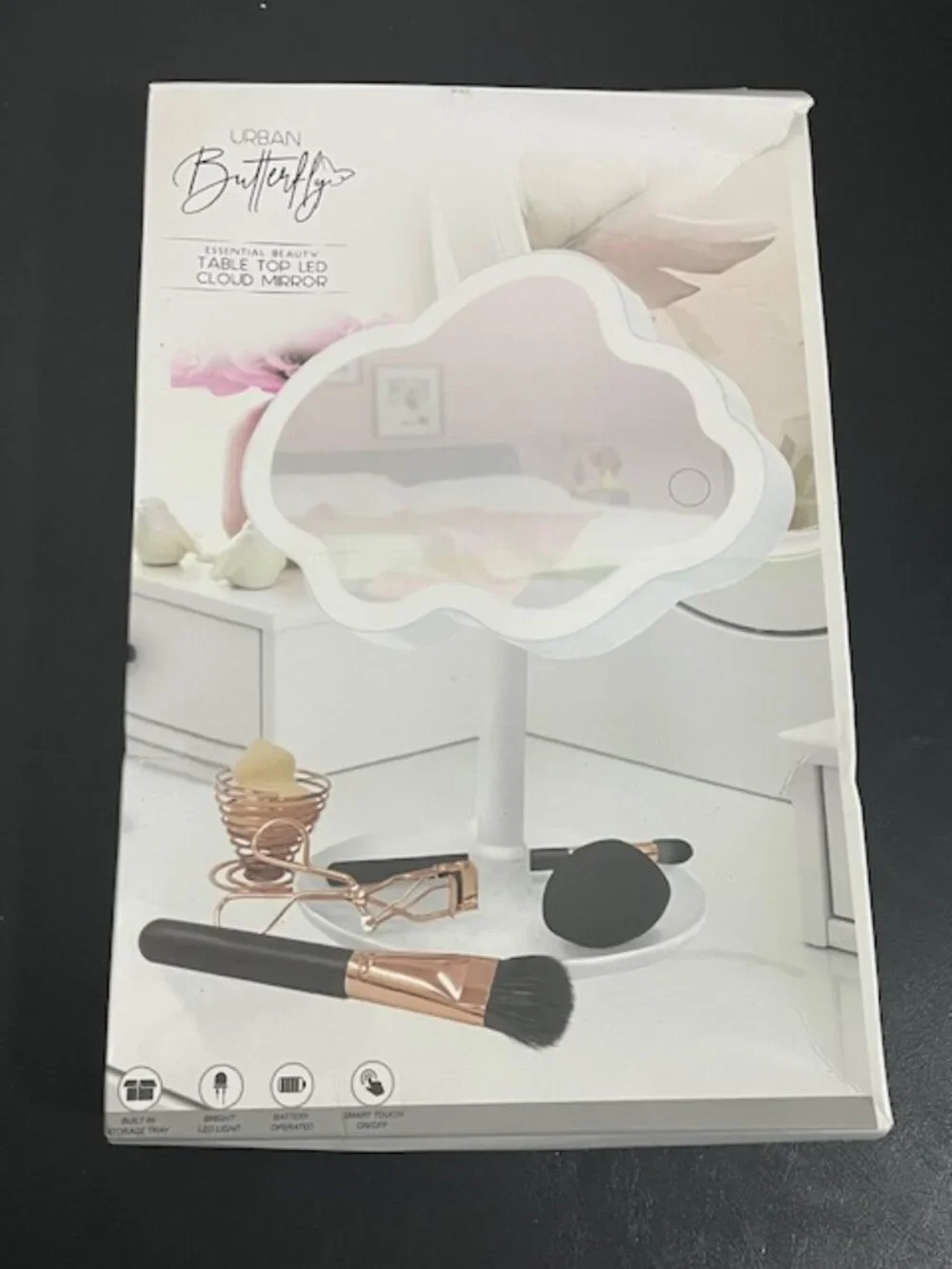 Urban Butterfly Table Top LED Cloud Mirror